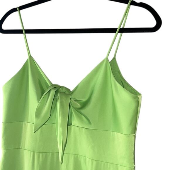 Aidan Ladies Lime Green Tie Front Bodice Gown w/ Slit, Size 6, NWT! - Picture 3 of 5